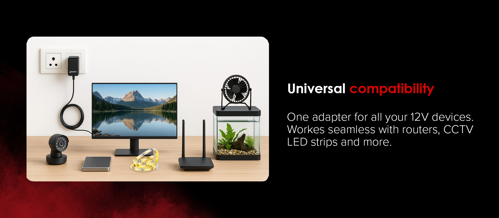 POSTER5 Ltronix Adapter for Wifi Router, CCTV, LED Strips