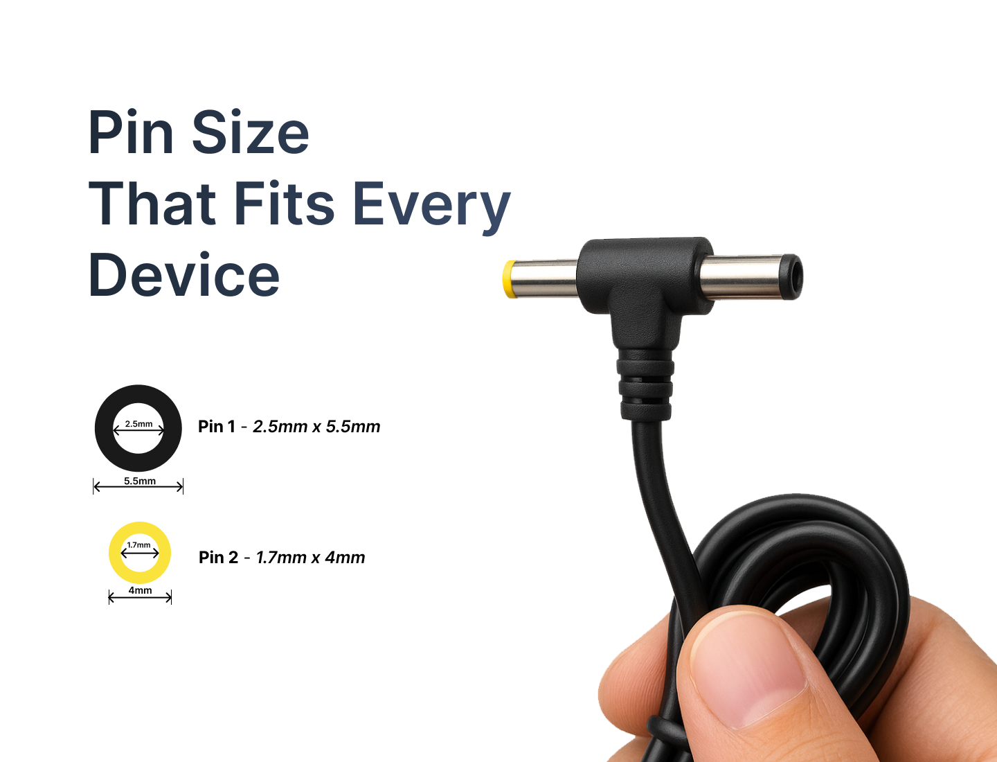 12V 2A Power Adapter, Dual Pin - Image 3