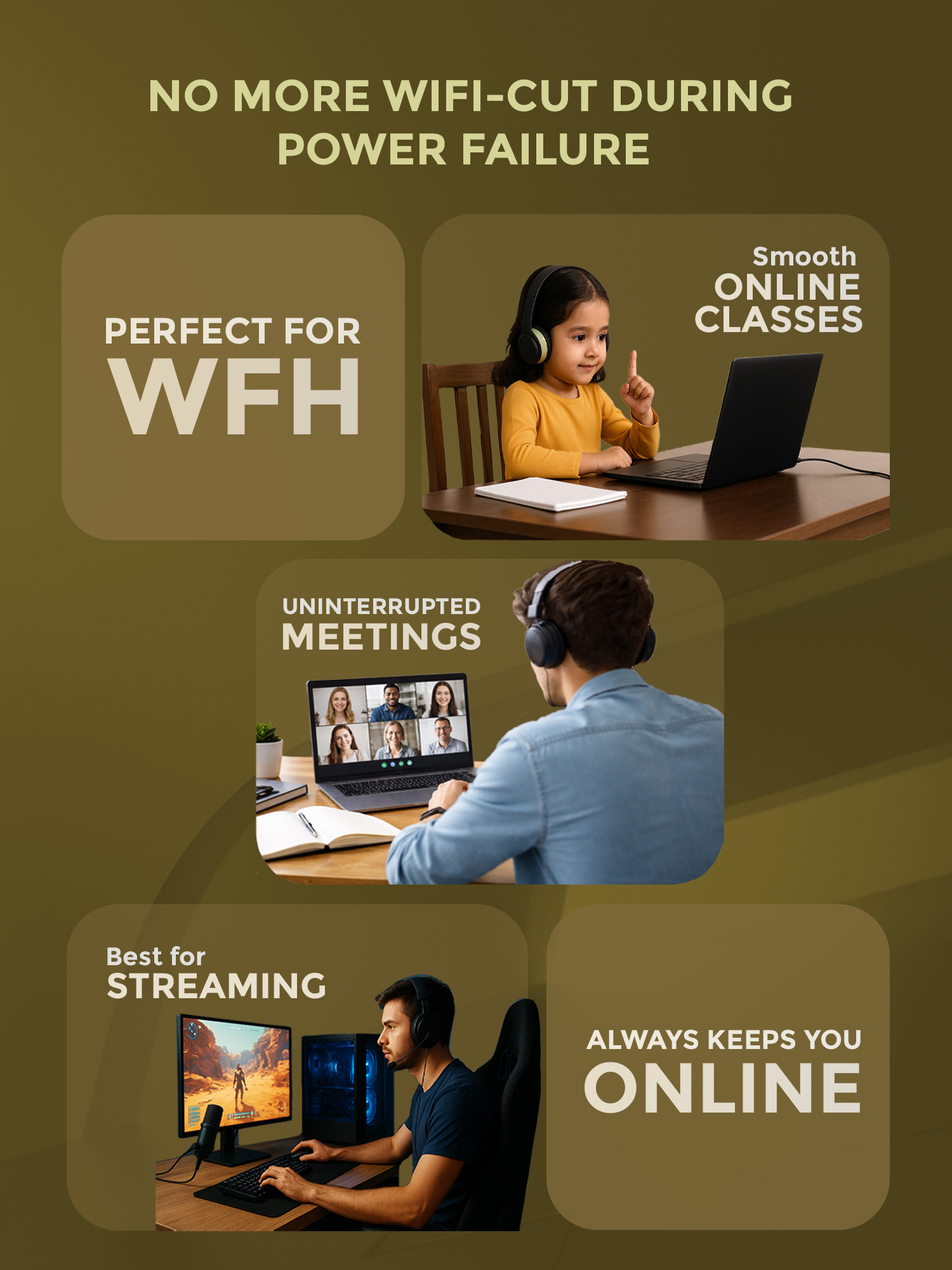 LTRONIX Mini UPS for Jio and Airtel AirFiber - Upto 4Hour WiFi Router Power Backup (Cool Grey) - Image 4