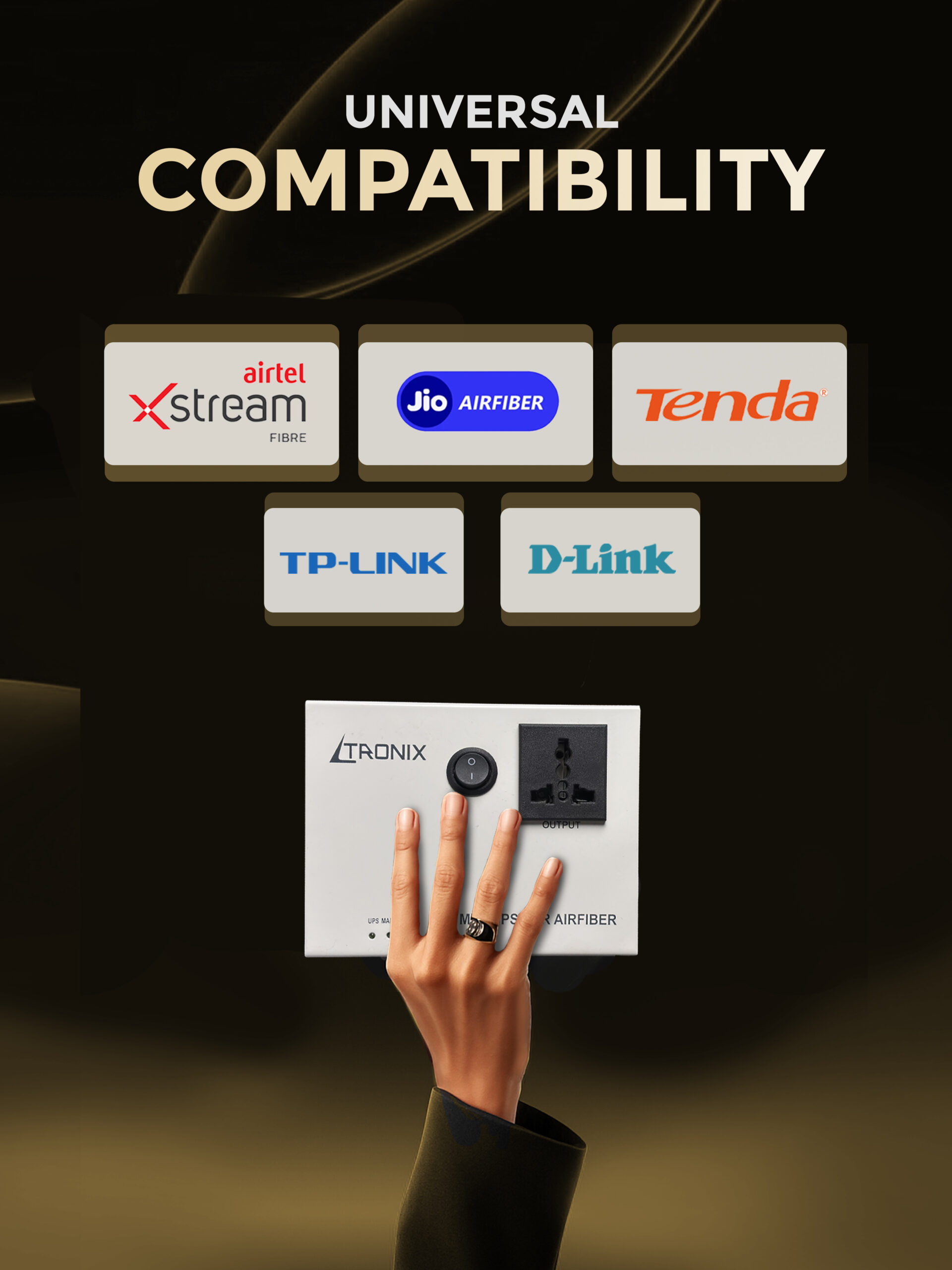 LTRONIX Mini UPS for Jio and Airtel AirFiber - Upto 4Hour WiFi Router Power Backup (Cool Grey) - Image 7